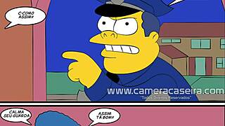 Simpsons spoof with steamy police scenes