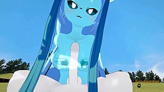 pokemon hentai furry yiff 3d with glaceon boobjob. cinderace fucks hard with pov creampie