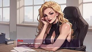 Hentai game featuring a whore girlfriend and big tits