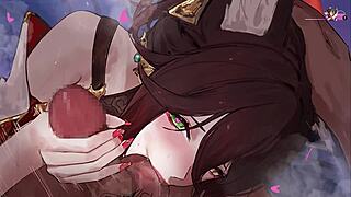 Get humiliated and creampied by busty dominants in Honkai
